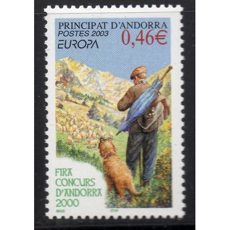 Timbres Andorre Yvert No 580 Europa Art de l'Affiche neuf ** 2003