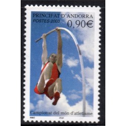 Timbres Andorre Yvert No 583 Saut a la Perche, Athetisme neuf ** 2003