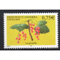 Timbres Andorre Yvert No 585 Flore, fruit, Baie neuf ** 2003