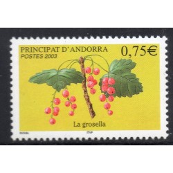 Timbres Andorre Yvert No 585 Flore, fruit, Baie neuf ** 2003