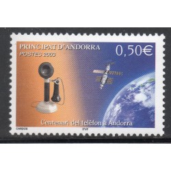 Timbres Andorre Yvert No 586 Telephone neuf ** 2003