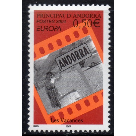 Timbre Andorre Yvert No 594 Europa Vacances neuf ** 2004