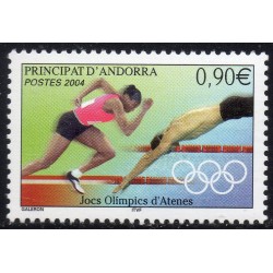 Timbre Andorre Yvert No 598 Jeux olympiques Athènes neuf ** 2004