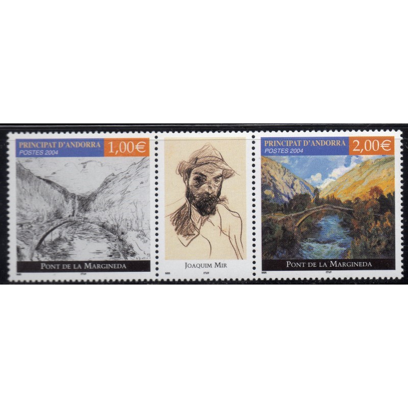 Timbres Andorre Yvert No 599-600 Le pont de la Margineda neuf ** 2004