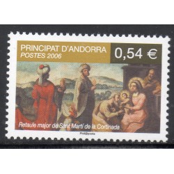 Timbre Andorre Yvert No 632 Noel, adoration des mages neuf ** 2006