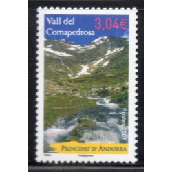 Timbre Andorre Yvert No 645 Vallée du Comapedrosa neuf ** 2007