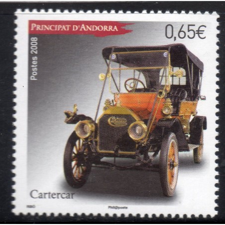 Timbre Andorre Yvert No 654 Automobile, Cartercar neuf ** 2008