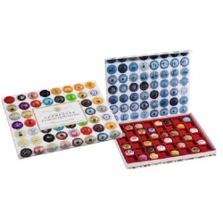 Coffret carton pour 48 plaques de muselets et capsules de champagne