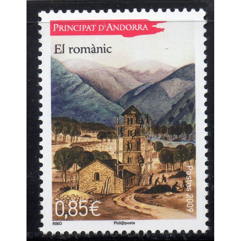 Timbre Andorre Yvert No 679 Art roman neuf ** 2009