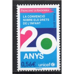 Timbre Andorre Yvert No 688 convenion des droits de l'enfant neuf ** 2010