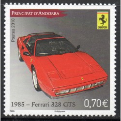 Timbre Andorre Yvert No 696 Automobiles, Ferrari 328 GTS 1985 neuf ** 2010