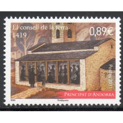Timbre Andorre Yvert No 715 Conseil de la terre neuf ** 2011
