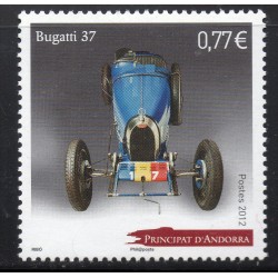 Timbres Andorre Yvert No 723 Automobile, Bugatti 37 neuf ** 2012