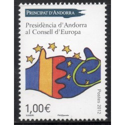 Timbres Andorre Yvert No 731 Présidence de l'Europe neuf ** 2012