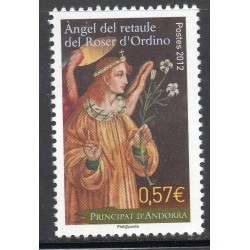 Timbres Andorre Yvert No 733 Retable Rosaire d'Ordino neuf ** 2012