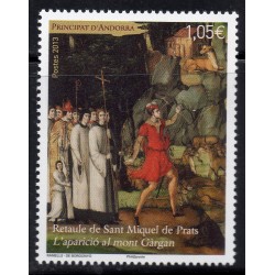 Timbres Andorre Yvert No 740 Retable Sant Miquel de Prats neuf ** 2013