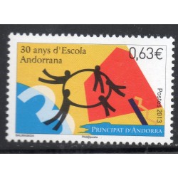 Timbres Andorre Yvert No 741 ecole Andorrane neuf ** 2013