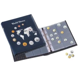 Album Numismatique OPTIMA, "World Money", avec 5 recharges et étui de protection
