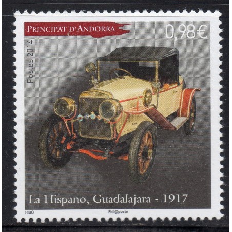 Timbres Andorre Yvert No 750 Automobile, la Hispano Guadalajara neuf ** 2014