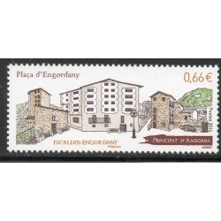 Timbres Andorre Yvert No 754 Place d'Engordany neuf ** 2014