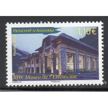 Timbres Andorre Yvert No 756 Musée de l'électricité neuf ** 2014