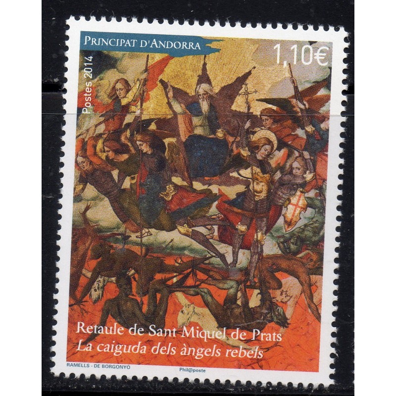 Timbres Andorre Yvert No 759 retable, saint Miquel des Prats neuf ** 2014