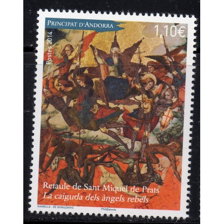 Timbres Andorre Yvert No 759 retable, saint Miquel des Prats neuf ** 2014