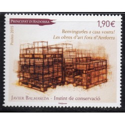 Timbres Andorre Yvert No 763 Javier Balmaseda, Bienvenue chez vous neuf ** 2015