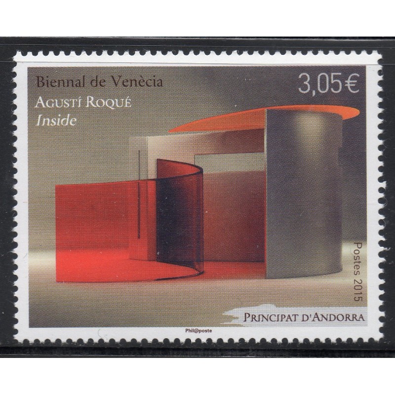 Timbres Andorre Yvert No 770, Agusti Roqué, inside neuf ** 2015