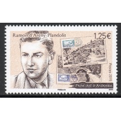 Timbres Andorre Yvert No 775 Ramon d'Areny-Plandolit neuf ** 2015