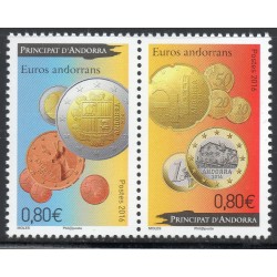 Timbres Andorre Yvert No 777-778 Euros andorrans neuf ** 2016