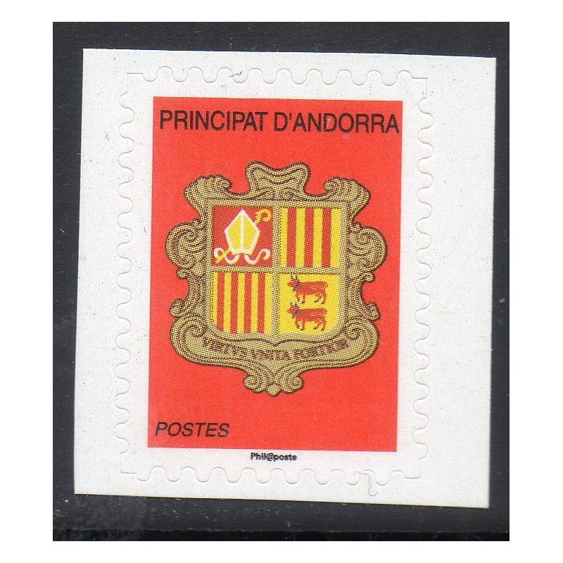 Timbres Andorre Yvert No 780 armoiries Adhésif 2016