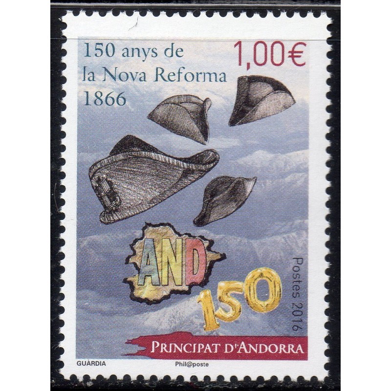 Timbre Andorre Yvert No 782 Nouvelle réforme neuf ** 2016