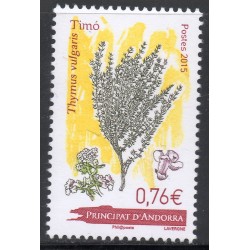 Timbres Andorre Yvert No 773, Flore, Plante, le thym commun neuf ** 2015