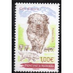 Timbre Andorre Yvert No 791 Faune, chien de berger neuf ** 2016