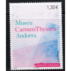 Timbre Andorre Yvert No 794 musée Carmen Thyssen neuf ** 2017