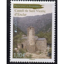 Timbre Andorre Yvert No 797 Europa, Chateau Saint-Vincent d'Enclar neuf ** 2017