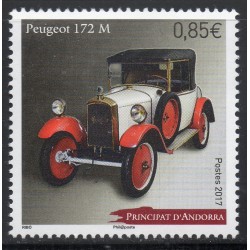 Timbre Andorre Yvert No 805 Automobile Peugeot 172 M neuf ** 2017
