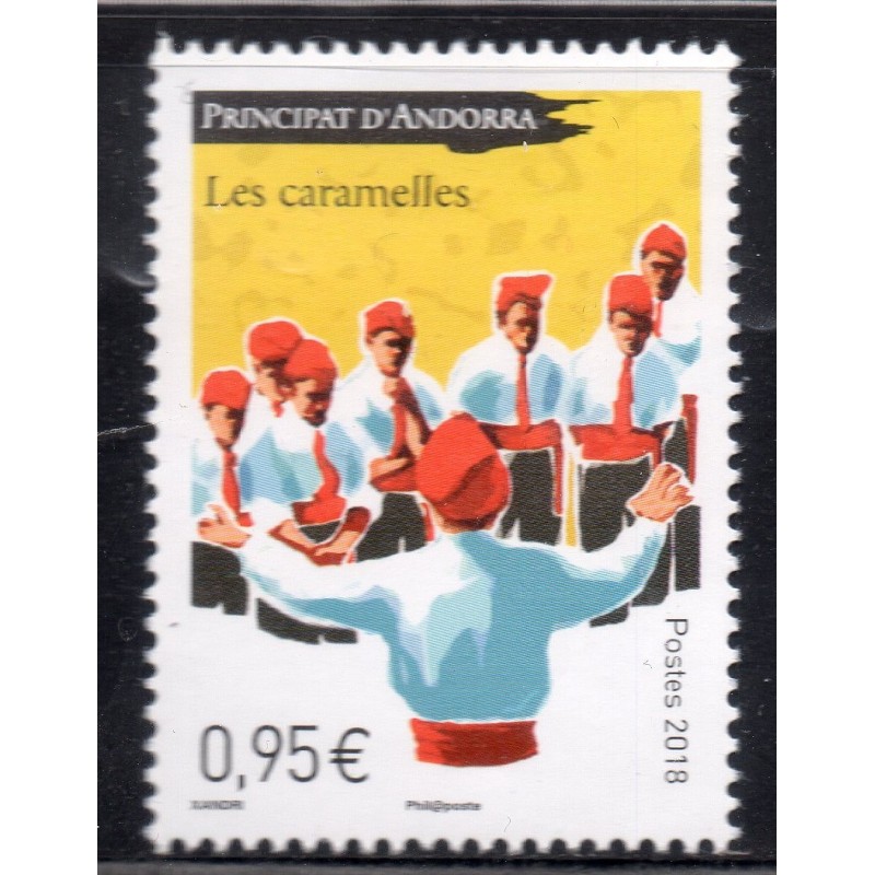 Timbre Andorre Yvert No 813 Les Caramelles neuf ** 2018