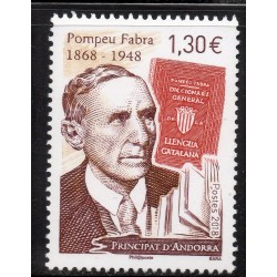 Timbre Andorre Yvert No 817 Pompeu Fabra neuf ** 2018