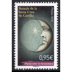 Timbre Andorre Yvert No 823 Retable sainte croix de canillo neuf ** 2018