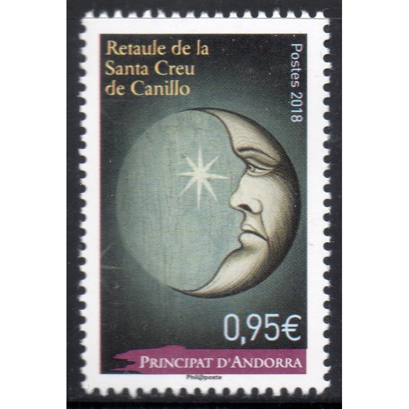 Timbre Andorre Yvert No 823 Retable sainte croix de canillo neuf ** 2018