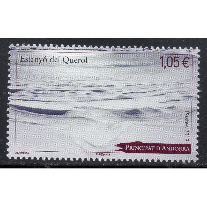 Timbre Andorre Yvert No 829 Lac d'Estanyo des Querol neuf ** 2019