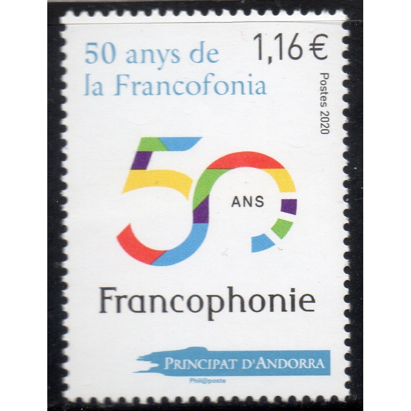Timbre Andorre Yvert No 842 Francophonie neuf ** 2020