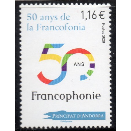 Timbre Andorre Yvert No 842 Francophonie neuf ** 2020