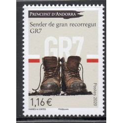 Timbre Andorre Yvert No 843 Randonnée neuf ** 2020