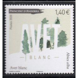Timbre Andorre Yvert No 851 Flore, Sapin Blanc neuf ** 2020