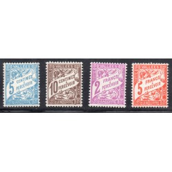 Timbres Andorre Taxe Yvert No 17-20 Type Duval neufs * charnières 1938