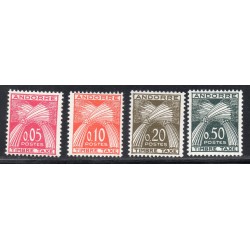 Timbres Andorre Taxe Yvert No 42-45 Type Gerbes nouveaux francs neufs ** 1961