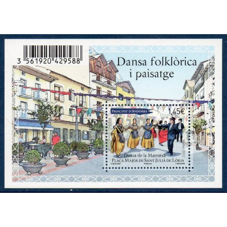 Timbres Andorre Bloc Yvert No F727 Danse marratxa neuf ** 2012